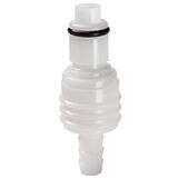 PPL Series Thermoplastic Nipple, Valved with Hose Barb